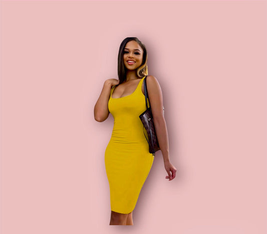Woman’s Scoop Neck Bodycon Tank Dress